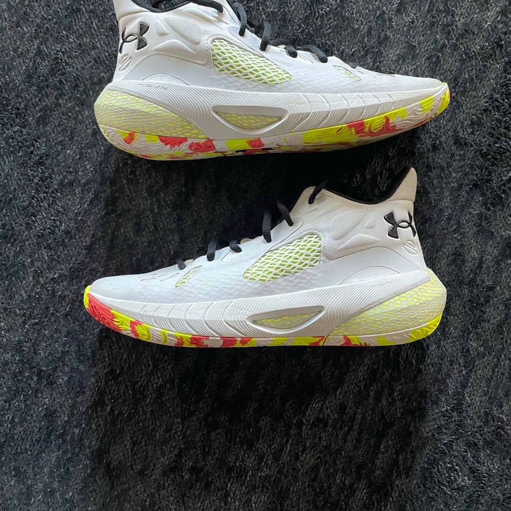Under Armour Grey and Neon Yellow Athletic Shoes
